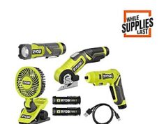 $99.00 – RYOBI USB Lithium-Ion Cordless 6-Tool Combo Kit with (2) 2Ah Batteries and USB Charging Cable $99 RYOBI USB Lithium-Ion Cordless 6-Tool Combo Kit with (2) 2Ah Batteries and USB Charging Cable at Home Depot