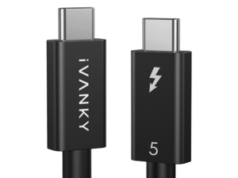 $19.00 – 3.3′ iVANKY 120Gbps (up to) 240W PD Intel Certified Thunderbolt 5 Cable 3.3' iVANKY Thunderbolt 5 cable in black