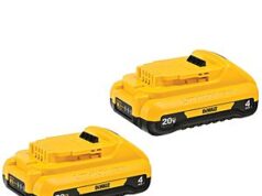 $79.00 – 2-Pk DEWALT 20V MAX 4 Ah Lithium-ion Battery + Free Shipping 2-Pk DEWALT 20V MAX 4 Ah Lithium-ion Battery