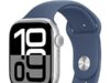 $249.00 – $249 | Apple Watch Series 10 GPS + Cellular, 46mm – Silver Aluminum Case with Denim Sport Band, M/L (Renewed Premium) at Amazon Apple Watch Series 10, 46mm Silver Aluminum Case with Denim Sport Band