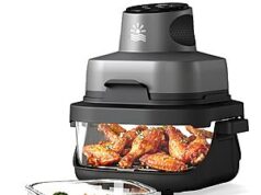 $53.99 – 4-in-1 Glass Air Fryer w/ Dual Containers & Lids (4.2QT + 1.6QT Dual Glass) + Free Shipping 4in1 glass air fryer product image