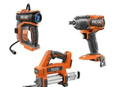 $187.00 – $187: RIDGID 18V Cordless 3-Tool Combo Kit w/ Brushless 1/2 in. Mid-Torque Impact Wrench, Grease Gun, & Digital Inflator (Tools Only) at HomeDepot RIDGID 18V Cordless 3-Tool Combo Kit