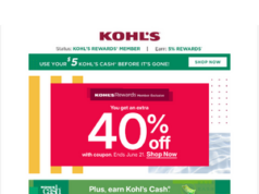 Kohl’s 40% Mystery Coupons + $10 Kohls Cash for every $50 Spent Kohl's Mystery Coupon and $10 Kohls Cash promotion