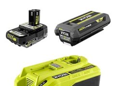 $119.00 – Ryobi ONE+ 18V/40V Starter Kit with (1) 18V 2Ah Battery, (1) 40V 2Ah Battery, and Dual Platform Hyper Charger $119 Ryobi ONE+ 18V/40V Starter Kit with (1) 18V 2Ah Battery, (1) 40V 2Ah Battery, and Dual Platform Hype