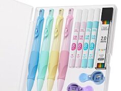 $5.99 – 4-Piece Four Candies 2.0mm Ergonomic Mechanical Pencil Set w/ Lead Refills, Erasers & Sharpeners (Pastel Macaron) w/ S&S + Free Shipping w/ Prime or on $35+ Four Candies 2.0mm Ergonomic Mechanical Pencil Set in Pastel Macaron
