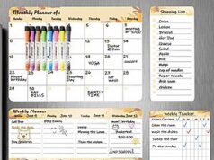 $7.44 – 4-Piece Marsrock Magnetic Refrigerator Calendar Set w/ Monthly & Weekly Planners, Chore Chart & Grocery List + Markers, Magnets & Eraser + Free Shipping w/ Prime or on $35+ 4-Piece Marsrock Magnetic Dry-Erase Refrigerator Calendar Set