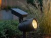 $4.00 – Harbor Breeze 30 -Lumens Matte Black Warm White Solar LED Spot light one_size | 43592 Harbor Breeze Solar LED Spotlight in Matte Black