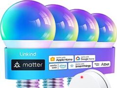 $16.99 – 4-Pack Linkind Matter WiFi Smart RGBTW LED Light Bulbs w/ Remote ($4.24 each) + Free Shipping w/ Prime or on $35+ 4-pack Linkind Matter WiFi Smart RGBTW LED Light Bulbs with remote