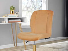 $34.50 – Mainstays Plush Velvet Office Chair, Dusty Gold – @ Walmart Mainstays Plush Velvet Office Chair in Dusty Gold