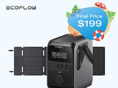 $199.00 – EcoFlow TRAIL 300 DC Portable Power Station 288Wh Battery with 45W Solar Panel – $199 with Code EFSUMMER20 EcoFlow TRAIL 300 portable power station and solar panel