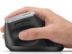 $13.49 – Uineer Wireless Ergonomic Vertical Mouse w/ Tri-Mode Connectivity (Black) Uineer Wireless Ergonomic Vertical Mouse in black