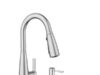 Moen Haelyn Pulldown Kitchen Faucet with ColorCue Temperature Indicator Now on Sale at Walmart Moen Haelyn pulldown kitchen faucet in Stainless and Matte Black finishes