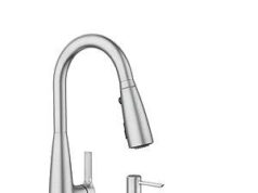 Moen Haelyn Pulldown Kitchen Faucet with ColorCue Temperature Indicator Now on Sale at Walmart Moen Haelyn pulldown kitchen faucet in Stainless and Matte Black finishes