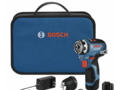 $139.00 – GSR12V-300FCB22 Bosch 12V Max EC Flexiclick 5 In 1 Drill/Driver Kit (New, not Reconditioned) Bosch GSR12V-300FCB22 brushless drill/driver kit in its box