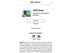 Staples – 100% back in points on all Scotch® products in Store and Online Staples Scotch Products Promotion