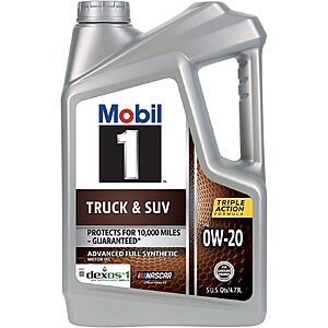 Amazon Deal: Mobil 1 Truck & SUV Motor Oil Mobil 1 Truck & SUV Full Synthetic Motor Oil (0W-20) on Amazon