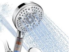 $13.49 – SunCleanse Filtered Handheld Shower Head w/ 9-Spray Settings on Sale for with Prime or on $35+ SunCleanse Filtered Handheld Shower Head in Chrome, Matte Black, or Brushed Nickel
