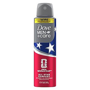 Dove Men Care FIFA World Cup Antiperspirant deal DOVE MEN + CARE All Star Comfort Dry Spray Antiperspirant FIFA World Cup 2026 Edition