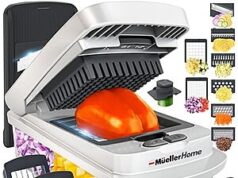 $23.74 – * | 10-in-1 Mueller Pro-Series 8 Blade Vegetable Chopper/Mandoline Slicer w/ Container at Amazon Mueller Pro-Series 8 Blade Vegetable Chopper/Mandoline Slicer with Container