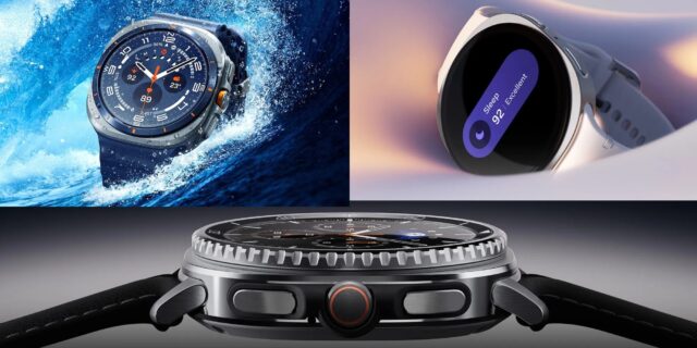 Samsung Galaxy Watch Ultra and Watch 8 on display