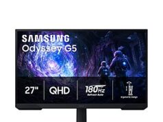$149.99 – Samsung 27″ Odyssey G5 (G51F) Gaming Monitor – QHD (1440P), 180Hz, 1ms, AMD FreeSync Samsung Odyssey G5 gaming monitor