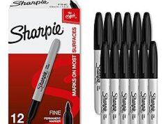 $4.86 – Amazon Prime Exclusive: 12-Count Sharpie Permanent Markers (Fine Tip, Black) w/ S&S + Free Shipping A pack of 12 Sharpie Permanent Markers with fine tips