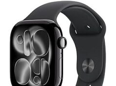 $224.95 – Resale, AC | Apple Watch Series 11 GPS 46mm Smartwatch with Jet Black Aluminum Case with Black Sport Band – M/L (Used – Like New) at Amazon Apple Watch Series 11 GPS 46mm in Jet Black Aluminum Case with Black Sport Band - M/L (Used - Like New)