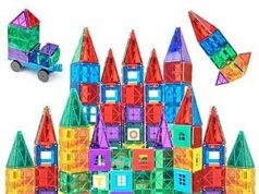 $23.99 – * | 100-Pc Playmags 3D Magnetic Tiles Building Blocks Set at Amazon Playmags 100-Pc Building Blocks Set in various colors