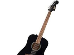$104.99 – | Fender California Debut Redondo Series Acoustic Guitar, Beginner Guitar, 2-Year Warranty, Black at Amazon Fender California Debut Redondo Series Acoustic Guitar in black