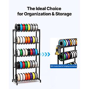 VEVOR Filament Storage Rack Deal VEVOR 5-Tier 3D Printer Filament Storage Rack