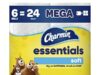 $4.24 – 6-Mega Roll Charmin Essentials Soft Toilet Paper (330 Sheets Per Roll) w/ S&S + Free Shipping w/ Prime or on $35+ Pack of six 6-Mega Roll Charmin Essentials Soft Toilet Paper