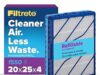 $16.10 – SnS, AC | Filtrete 20x25x4 Refillable Air Filter Starter Kit, MPR 1550, MERV 12, 1 Reusable Air Filter Frame & 2 Air Filters, Fits Honeywell & Lennox at Amazon Filtrete Refillable Air Filter Starter Kit on Amazon