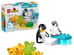 $5.00 – LEGO DUPLO Town Wild Animal Families Penguins & Lions Building Toy on Sale for $5 + Free S&H w/ Prime or $35+ LEGO DUPLO Town Wild Animal Families Building Toy featuring penguin and lion figures
