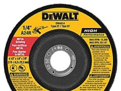 $1.76 – | DEWALT DW4514 1/4″ Thick Grinding Wheel with 4-1/2″ Diameter and 7/8″ Arbor at Amazon DEWALT DW4514 Grinding Wheel