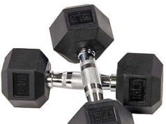 $20.00 – BalanceFrom Rubber Encased Hex Dumbbells Black, 15 lbs Pair $20, 45lb pair $76 FS @ Walmart BalanceFrom Rubber Encased Hex Dumbbells in black