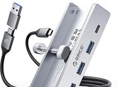 $13.22 – ORICO USB 3.0 Hub Clamp w/ 3 USB-A Ports & USB-C Port (Silver) + Free Shipping ORICO USB 3.0 Hub Clamp with 3 USB-A and a USB-C port in silver