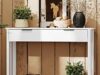 $33.99 – 39.4″ TaoHFE Narrow Console Table w/ Drawer Storage Shelf + Free Shipping 39.4" TaoHFE Narrow Console Table with Drawer Storage Shelf in white