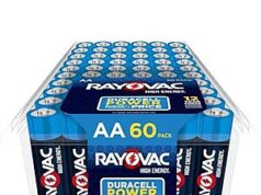 $9.67 – SnS, AC, YMMV * | 60-Ct Rayovac AA Alkaline Batteries at Amazon 60-Ct Rayovac AA Alkaline Batteries