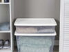 $10.98 – FS Walmart+ Sterilite Set of (2) 28 Quart Storage Bins, Clear Plastic Storage Bin with Snap-on Lid, White (Under bed/closet) Sterilite set of two 28 Quart Storage Bins