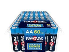 $10.20 – S&S Rayovac AA Batteries, Double A Battery Alkaline, 60 Count @Amazon Rayovac AA Batteries 60 Count on sale at Amazon
