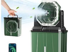 $29.99 – Coolice Outdoor Portable Misting Fan w/ 8L Water Tank, 24,000mAh Battery & LED Light (Green) + Free Shipping w/ Prime or on $35+ Coolice Outdoor Portable Misting Fan in green