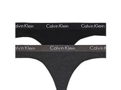 $9.22 – 2-Pack Calvin Klein Motive Cotton Thong Panty (Medium, Charcoal Heather/Black) – + Free Shipping w/ Prime or on $35+ 2-pack Calvin Klein Motive Cotton Thong Panties in Charcoal Heather/Black