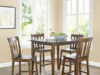 $167.00 – Mainstays 5 Piece Mission Counter Height Dining Set, Solid Wood, Cherry Color – $167 Mainstays 5 Piece Mission Counter Height Dining Set in cherry color
