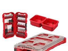 $50.00 – Milwaukee SHOCKWAVE Impact Duty Alloy Steel Screw Driver Bit Set with PACKOUT Organizer (70-Piece) $50 Milwaukee SHOCKWAVE Impact Duty Alloy Steel Screw Driver Bit Set with PACKOUT Organizer