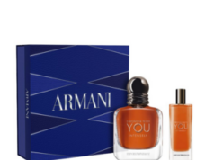 $77.00 – 2-Piece Armani Beauty Men’s Stronger With You Intensely EDP Set (Full & Travel Sized) $77 2-Piece Armani Beauty Men's Stronger With You Intensely EDP Set