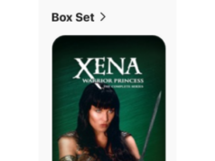 $14.99 – AppleTV: Xena: Warrior Princess – The Complete Series Sale at AppleTV displaying Xena: Warrior Princess logo