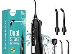 $7.00 – COSLUS 300ml Cordless Portable Rechargeable Water Dental Flosser (Black) $7 + Free Shipping w/ Prime or orders $35+ COSLUS Cordless Portable Rechargeable Water Dental Flosser in black