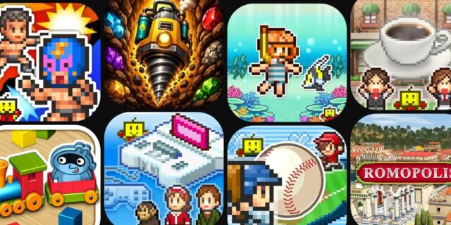 Icons of featured iOS apps: Digline, Pro Wrestler Story, Tropical Resort Story, Home Run High