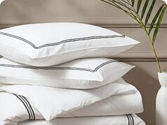 $19.99 – Bedsure Cotton Percale Duvet Cover Set (King, White w/ Black Frame) + Free Shipping w/ Prime or on $35+ Bedsure Cotton Percale Duvet Cover Set in White with Black Frame