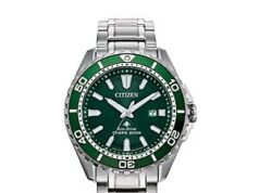 $215.00 – Citizen Men’s Promaster Sea Eco-Drive Stainless Steel Watch – Green Dial (Model: BN0199-53X) on Sale for $215 Citizen Men's Promaster Sea Eco-Drive Stainless Steel Watch in Green Dial